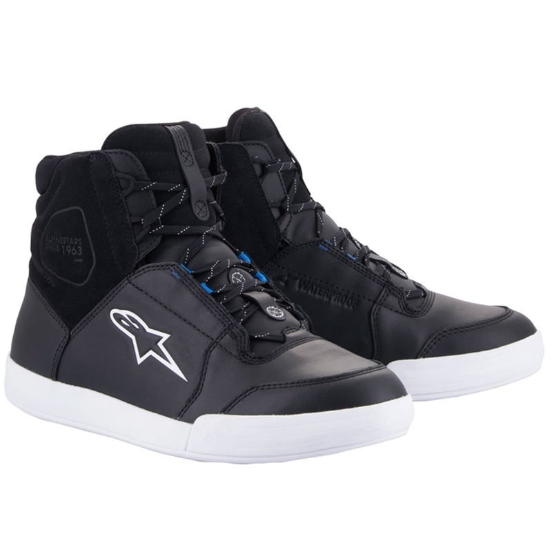 Alpinestars Chrome Drystar Motorradstiefel schwarz-weiß-blau
