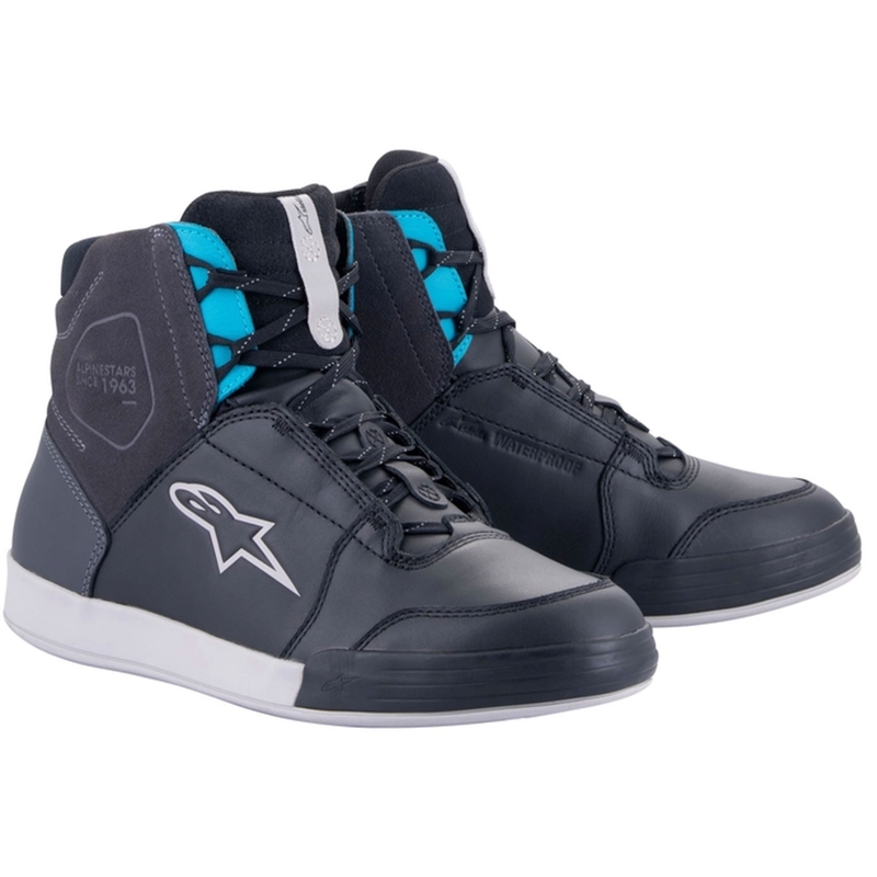 Alpinestars Stella Chrome Drystar Damen-Motorradstiefel Schwarz-Grau-Blau