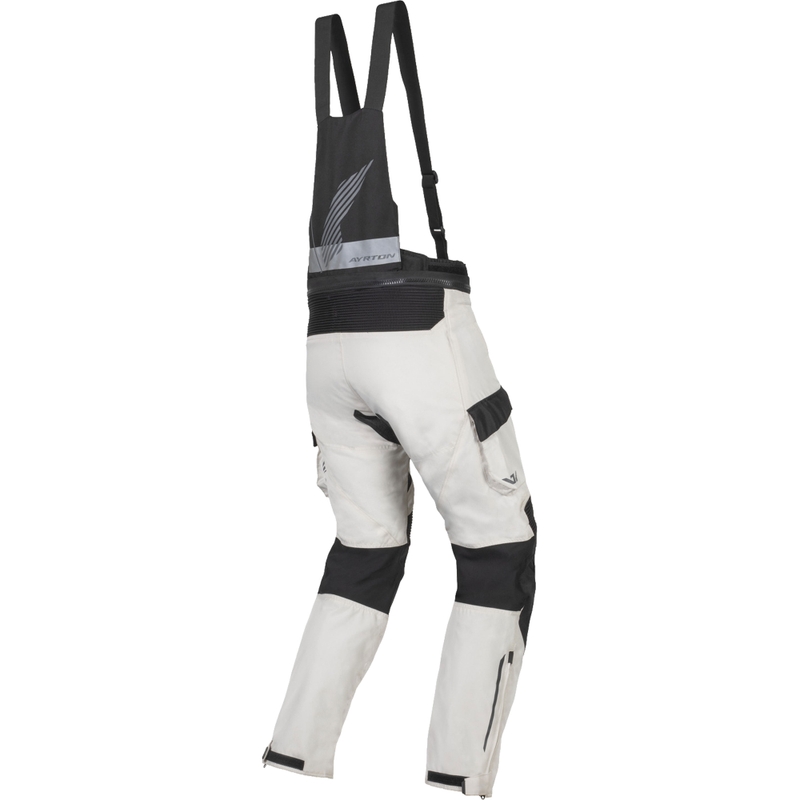 Ayrton Rally II Motorradhose weiß-schwarz-grau