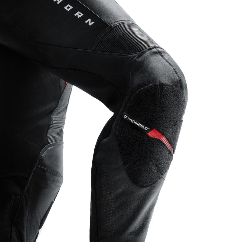 Rebelhorn Diva Leder-Motorradhose für Damen, schwarz-rot
