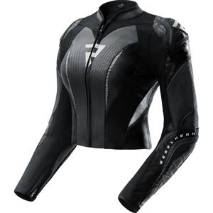 Rebelhorn Diva RS Leder-Motorradjacke für Damen, schwarz-weiß