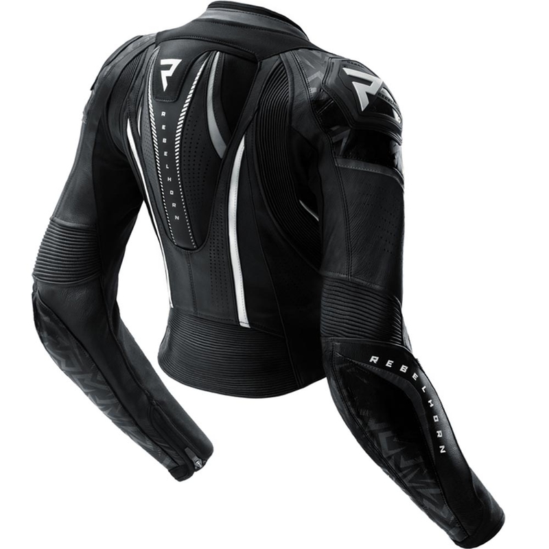 Rebelhorn Diva RS Leder-Motorradjacke für Damen, schwarz-weiß