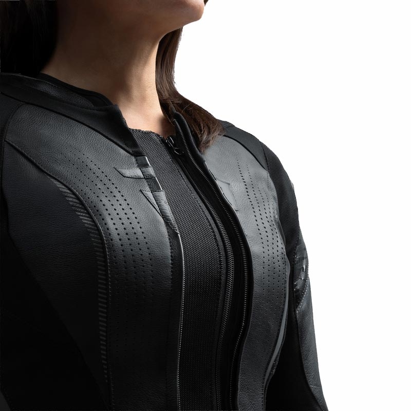Rebelhorn Diva RS Leder-Motorradjacke für Damen, schwarz