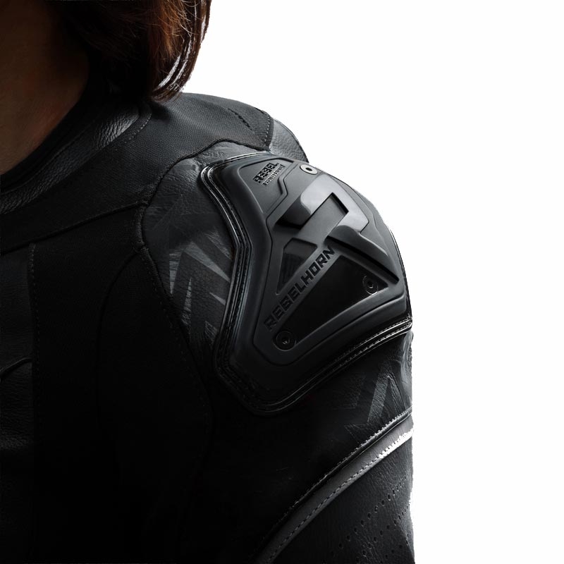 Rebelhorn Diva RS Leder-Motorradjacke für Damen, schwarz