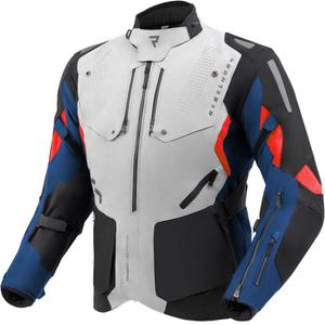 Rebelhorn Hiker IV Motorradjacke hellgrau-blau-rot