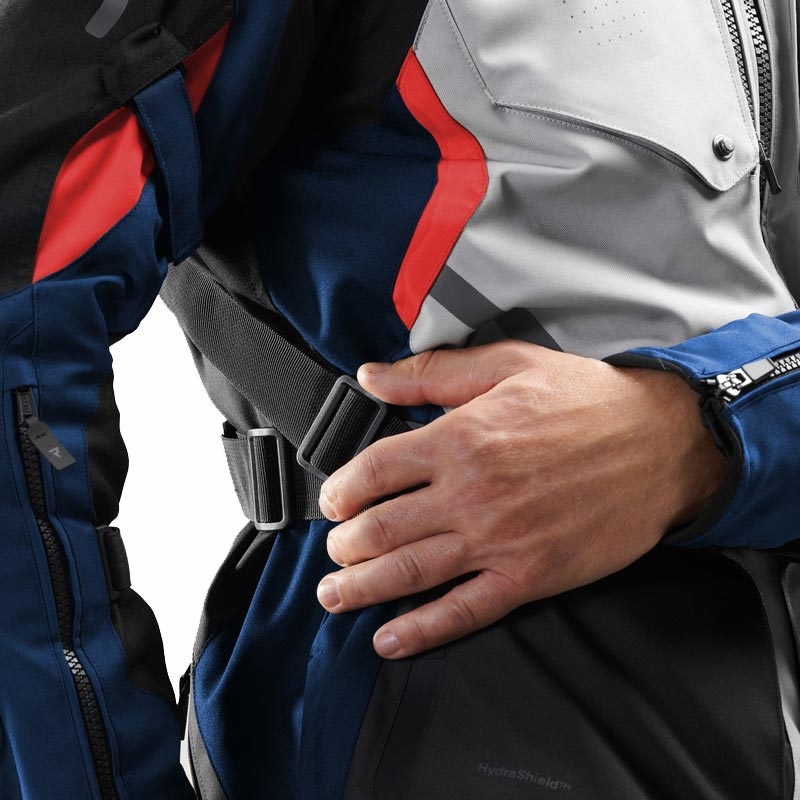 Rebelhorn Hiker IV Motorradjacke hellgrau-blau-rot