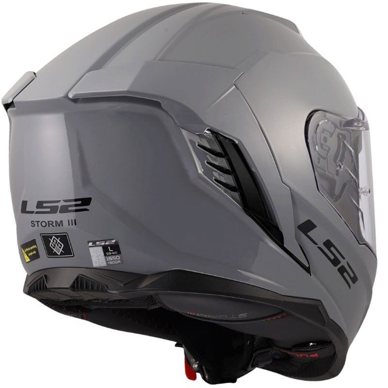 Integralhelm LS2 FF818 Storm III, einfarbig glänzend grau