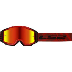 Motocross-Brille LS2 Charger PRO rot mit Iridium-Plexiglas