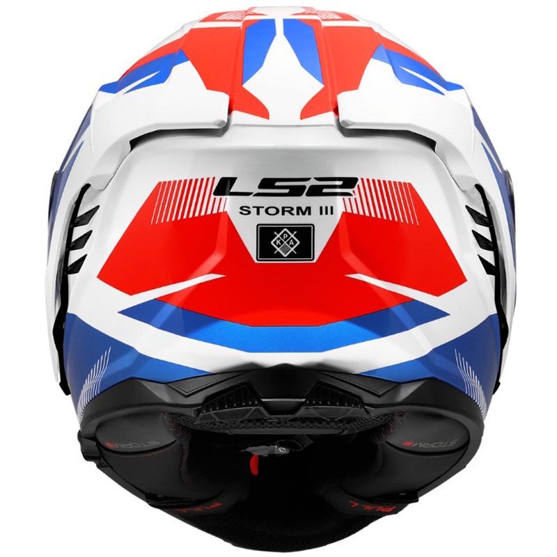 Integralhelm LS2 FF818 Storm III Komai, glänzend weiß-blau-rot
