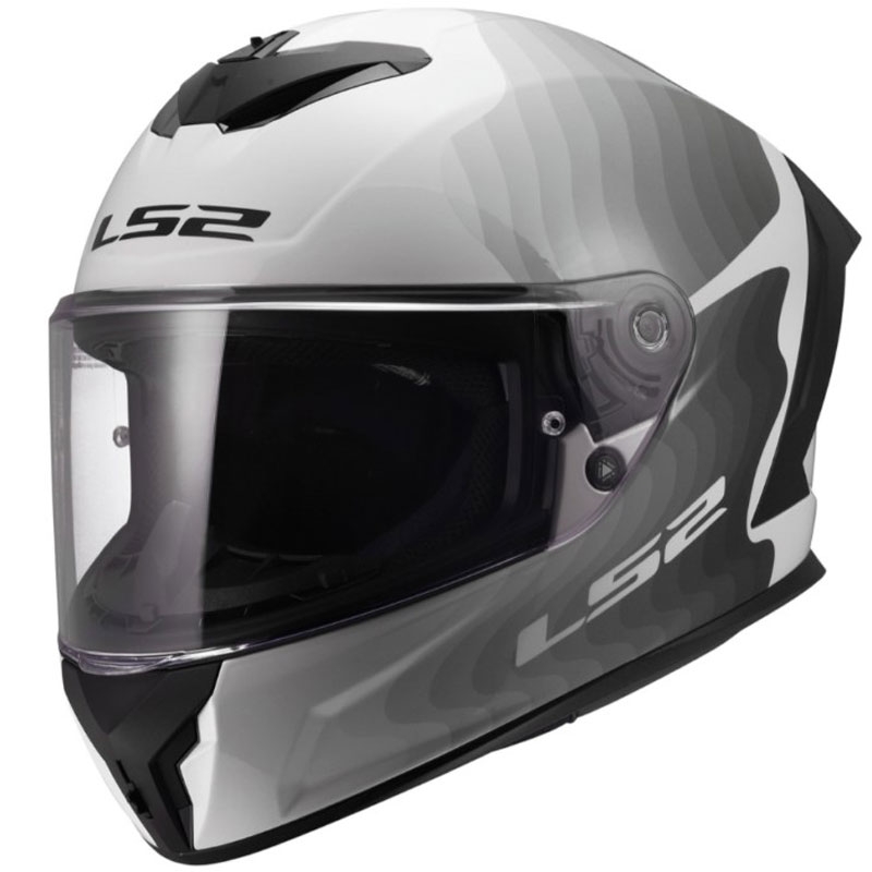 LS2 FF820 Rapid III Flow Integralhelm, glänzend weiß-grau