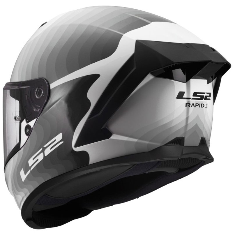 LS2 FF820 Rapid III Flow Integralhelm, glänzend weiß-grau