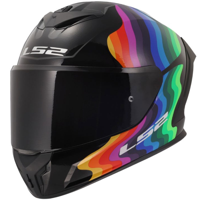 Integralhelm LS2 FF820 Rapid III Flow glänzend schwarz-mehrfarbig