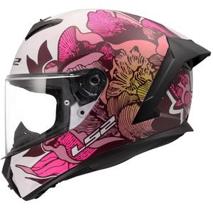 Integralhelm LS2 FF820 Rapid III Poppies II glänzend weiß-rosa