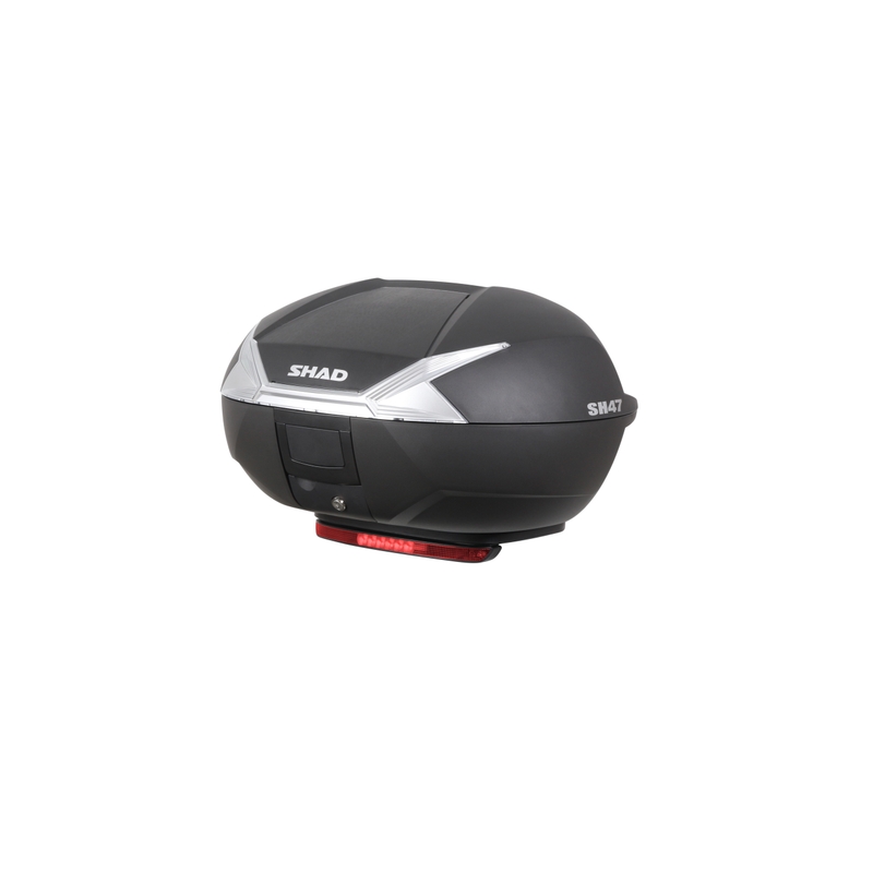Top case SHAD SH47 schwarz/weiss