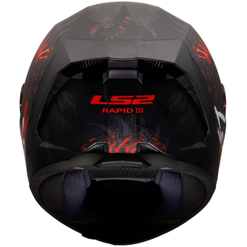 Integralhelm LS2 FF820 Rapid III Kaiju II, matt schwarz-rot-weiß