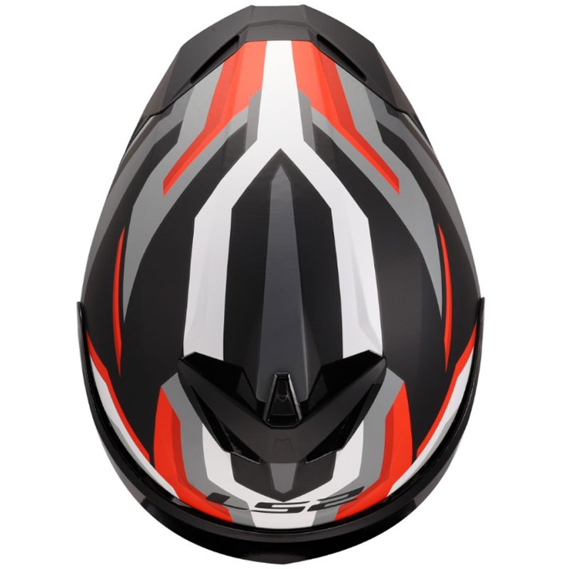 Integralhelm LS2 FF820 Rapid III Hyper, matt schwarz-rot