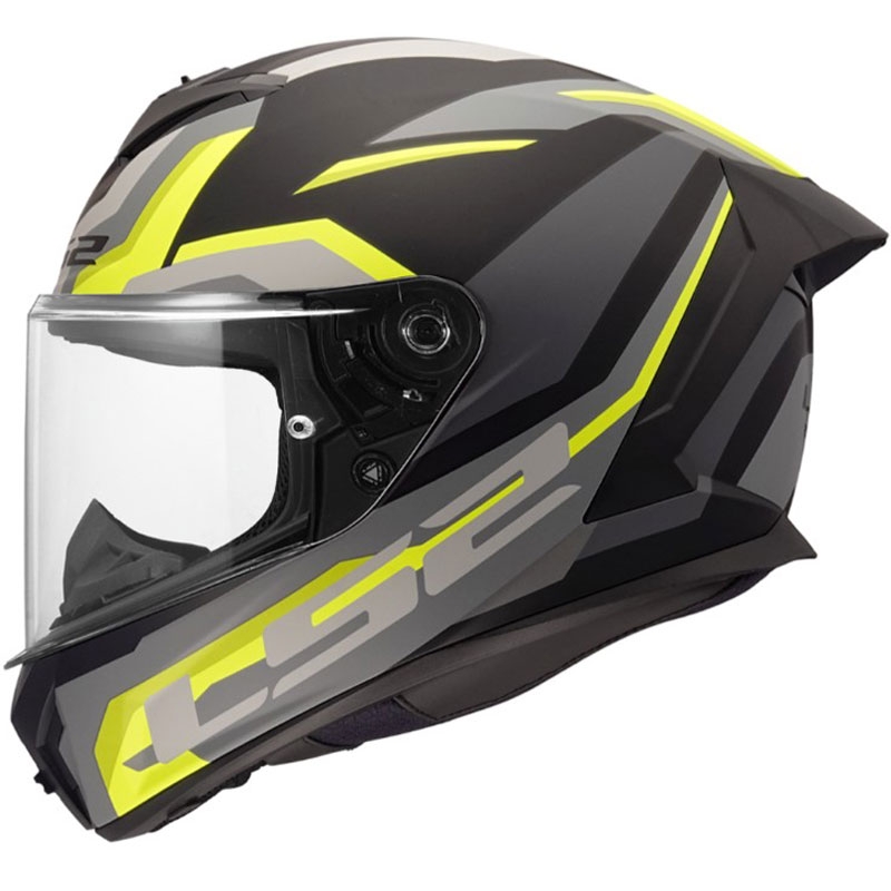 LS2 FF820 Rapid III Hyper Integralhelm für Motorräder, matt schwarz-gelb