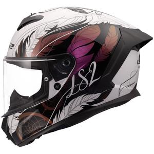 Integralhelm LS2 FF820 Rapid III Boho glänzend weiß-schwarz-rosa