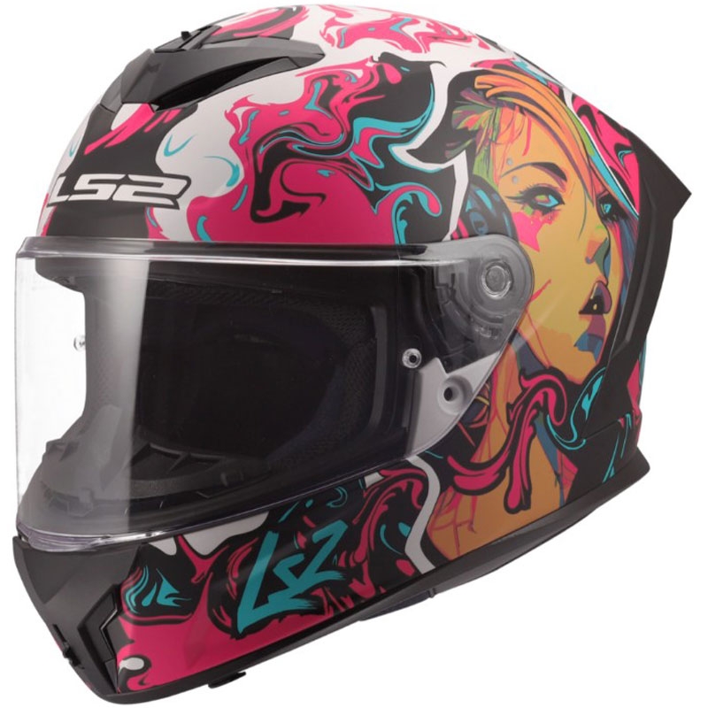 Integralhelm LS2 FF820 Rapid III Cyberg, matt lila-blau-grün