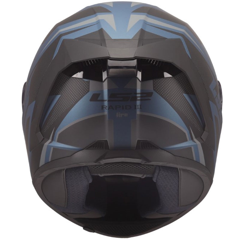 LS2 FF820 Rapid III Xtrem Integralhelm für Motorräder, matt schwarz-blau-petrol
