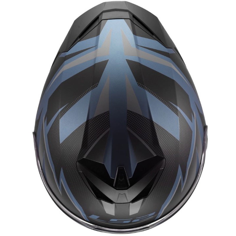 LS2 FF820 Rapid III Xtrem Integralhelm für Motorräder, matt schwarz-blau-petrol