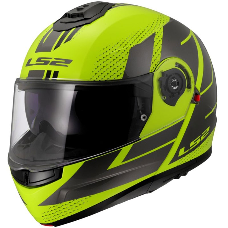 Klapphelm LS2 FF908 Strobe II Code glänzend fluoreszierend gelb-schwarz