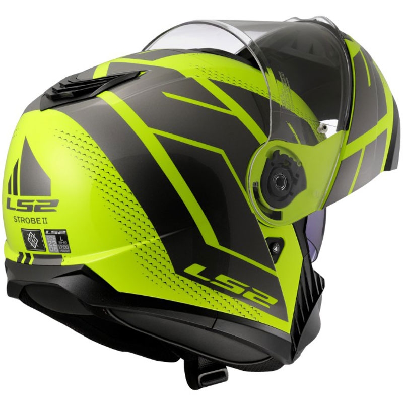 Klapphelm LS2 FF908 Strobe II Code glänzend fluoreszierend gelb-schwarz