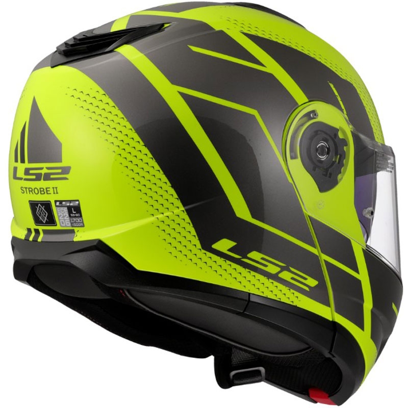 Klapphelm LS2 FF908 Strobe II Code glänzend fluoreszierend gelb-schwarz