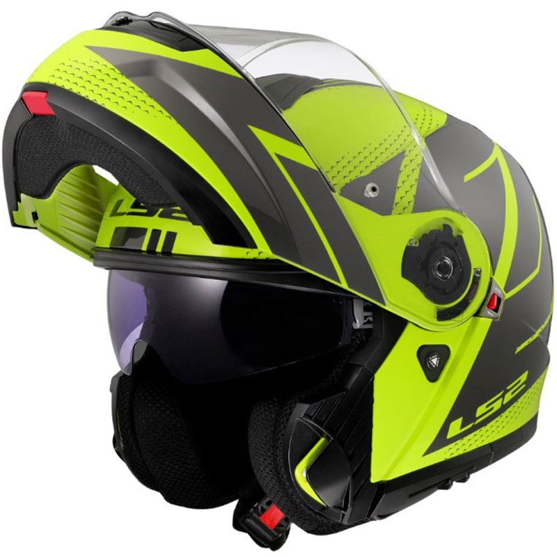 Klapphelm LS2 FF908 Strobe II Code glänzend fluoreszierend gelb-schwarz