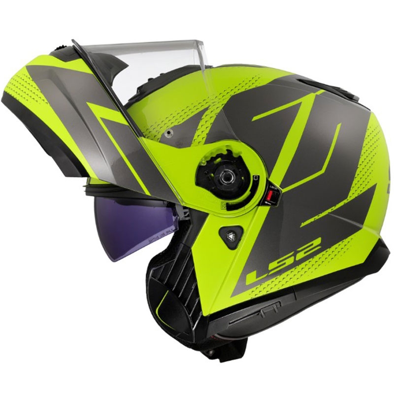 Klapphelm LS2 FF908 Strobe II Code glänzend fluoreszierend gelb-schwarz
