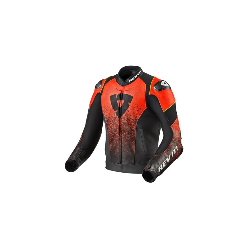 Revit Quantum Air Schwarz Fluo Rot Motorrad Jacke Ausverkauf