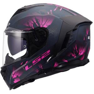 LS2 FF818 Storm III Burst Integralhelm für Motorräder, Schwarz-Pink