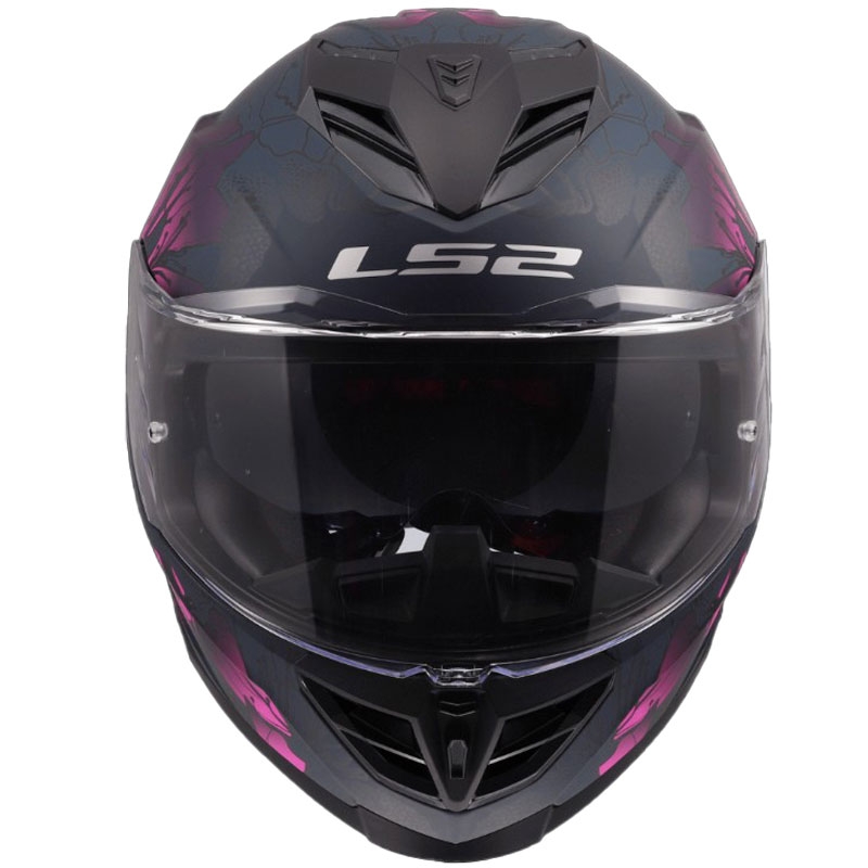 LS2 FF818 Storm III Burst Integralhelm für Motorräder, Schwarz-Pink