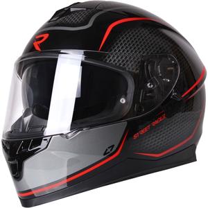 Street Racer Magna Integral Motorradhelm schwarz und rot