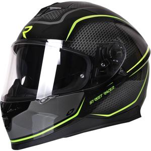 Street Racer Magna schwarz-gelber Integral-Motorradhelm