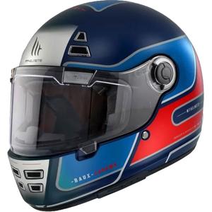 MT Jarama Baux D7 Integral Motorradhelm blau-rot Ausverkauf