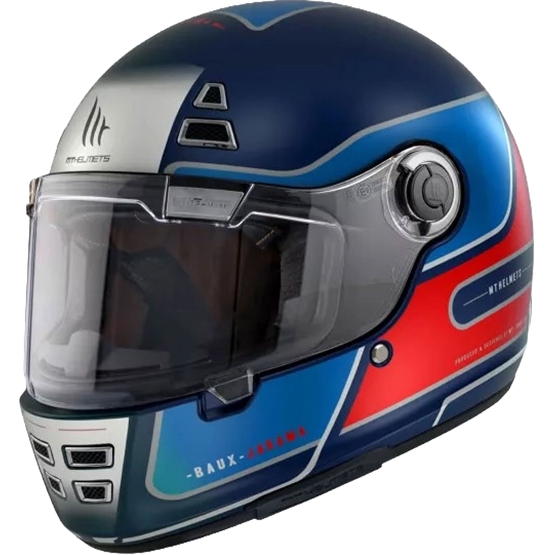 MT Jarama Baux D7 Integral Motorradhelm blau-rot