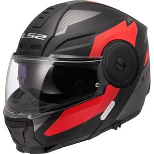 Klapphelm Motorrad LS2 FF902 Scope II Duria schwarz-rot