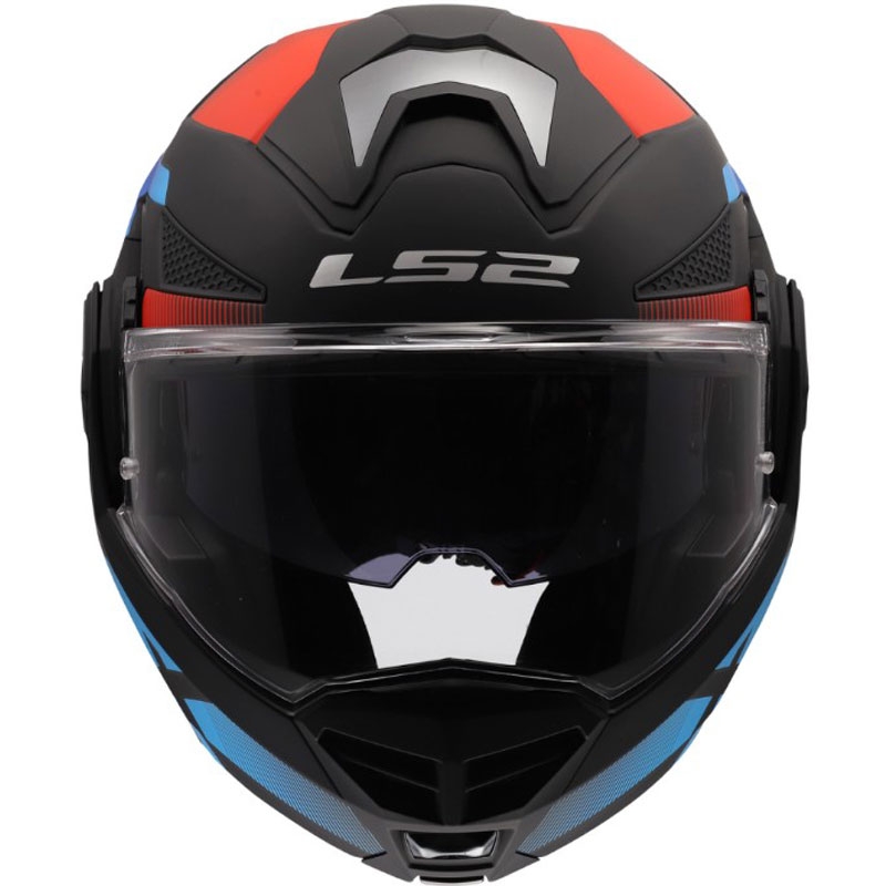 Klappbarer Motorradhelm LS2 FF901 Advant X Nova matt schwarz-rot-blau