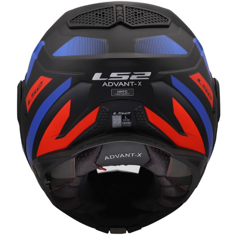 Klappbarer Motorradhelm LS2 FF901 Advant X Nova matt schwarz-rot-blau