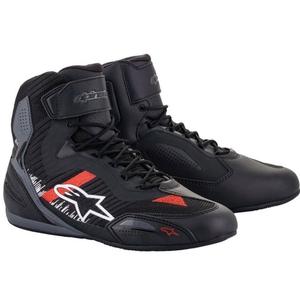 Motorradstiefel Alpinestars Faster 3 Rideknit Schwarz-Grau-Rot