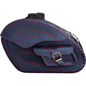 Motorradtaschen aus Leder RSA S266A schwarz-rot