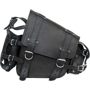 Motorradtasche aus Leder für RSA S49 HD Softail, schwarz