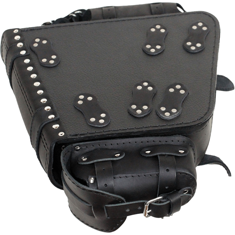 Motorradtasche aus Leder für RSA S49 HD Softail, schwarz
