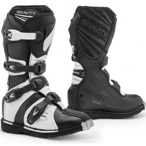 Kinder-Motorrad-Stiefel Forma Gravity schwarz und weiß