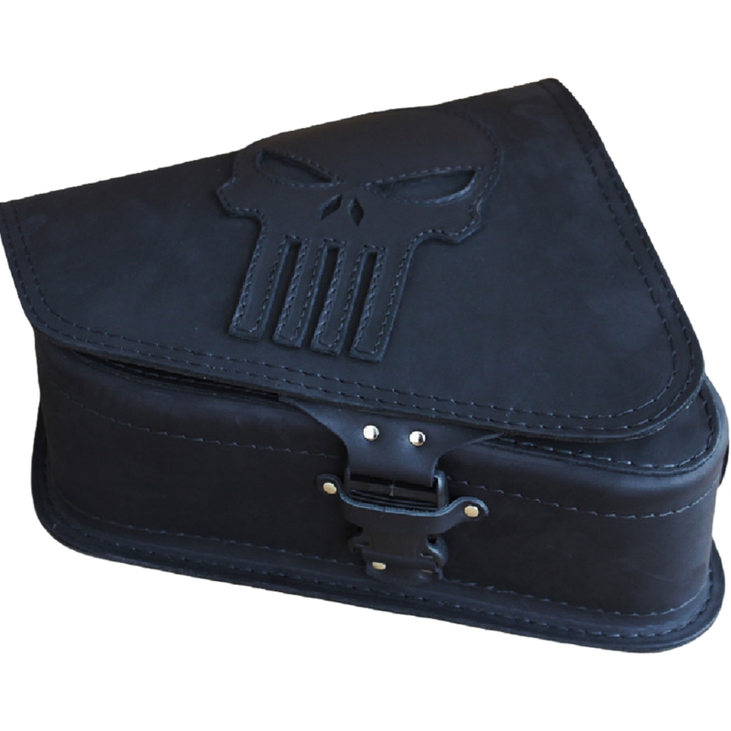 Motorradtasche aus Leder RSA S571 Punisher HD Sportster schwarz