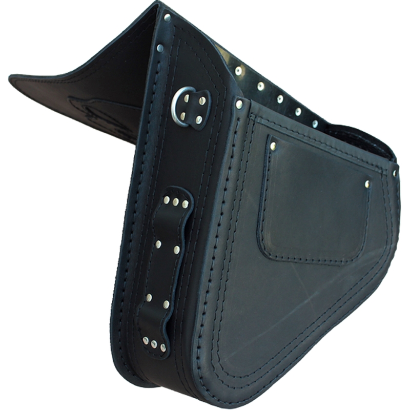 Motorradtasche aus Leder RSA S63 Skull HD Softail schwarz