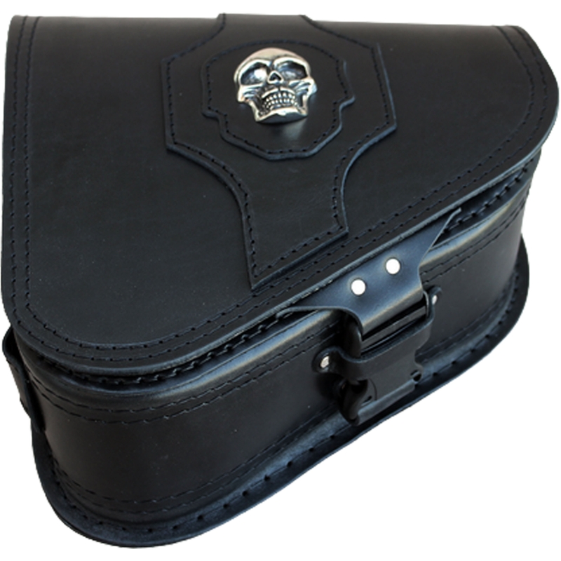 Motorradtasche aus Leder für RSA S637 HD Softail, schwarz