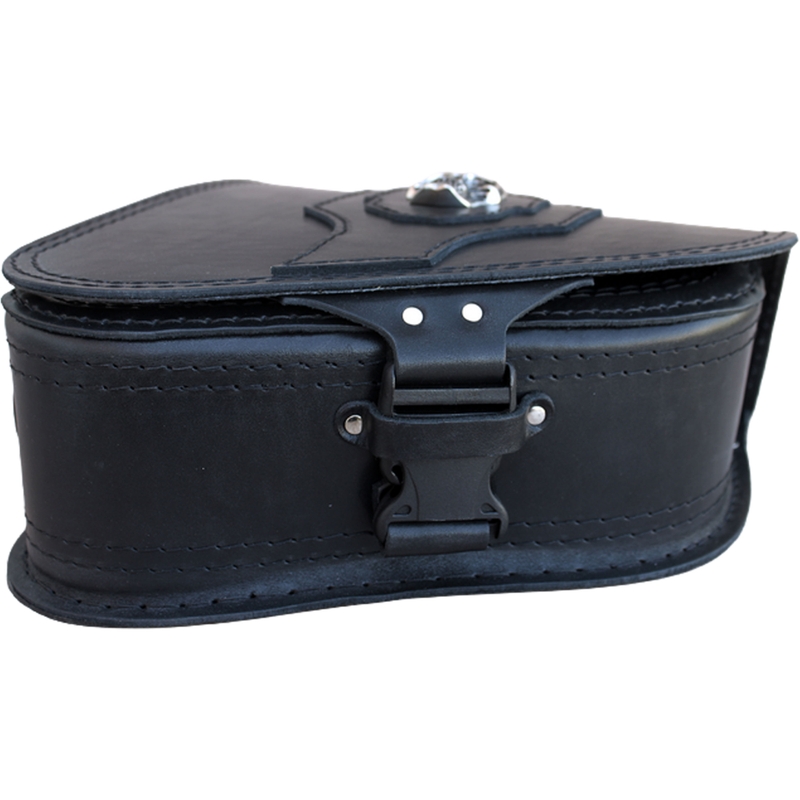 Motorradtasche aus Leder für RSA S637 HD Softail, schwarz