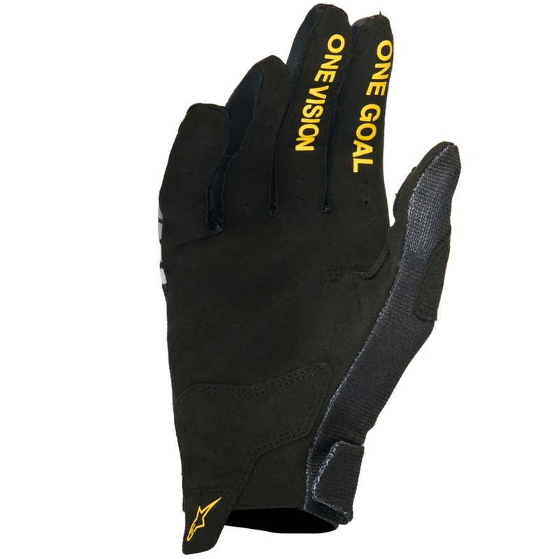 Alpinestars Radar Honda Motocross-Handschuhe, schwarz-grau-gelb